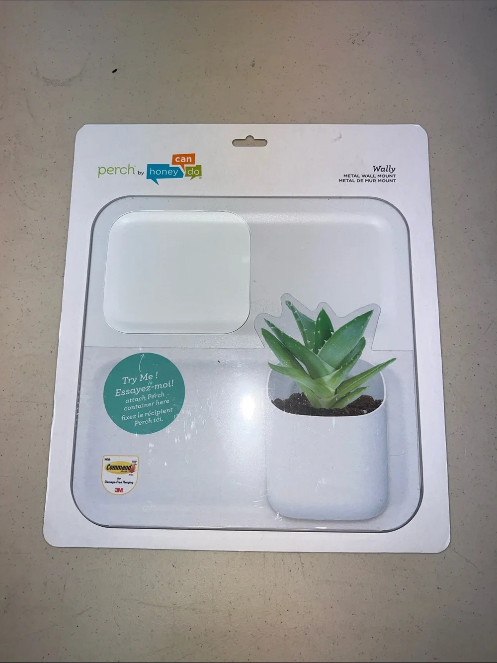 Perch by Can Do Honey Do Wally Metal Wall Mount - White